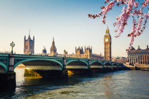 Big Ben and Houses of parliament at spring, London