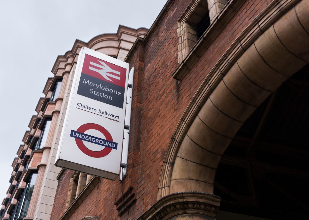 London, UK, 1st June 2024, Marylebone Railway Station sign, London, UK, Pest Control