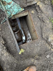 Manhole open with junctions identified 