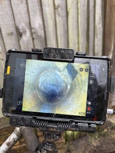 Visual of defect in the drains with CCTV inspection