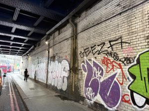 Underpass in Tower bridge, rodent pest issues London